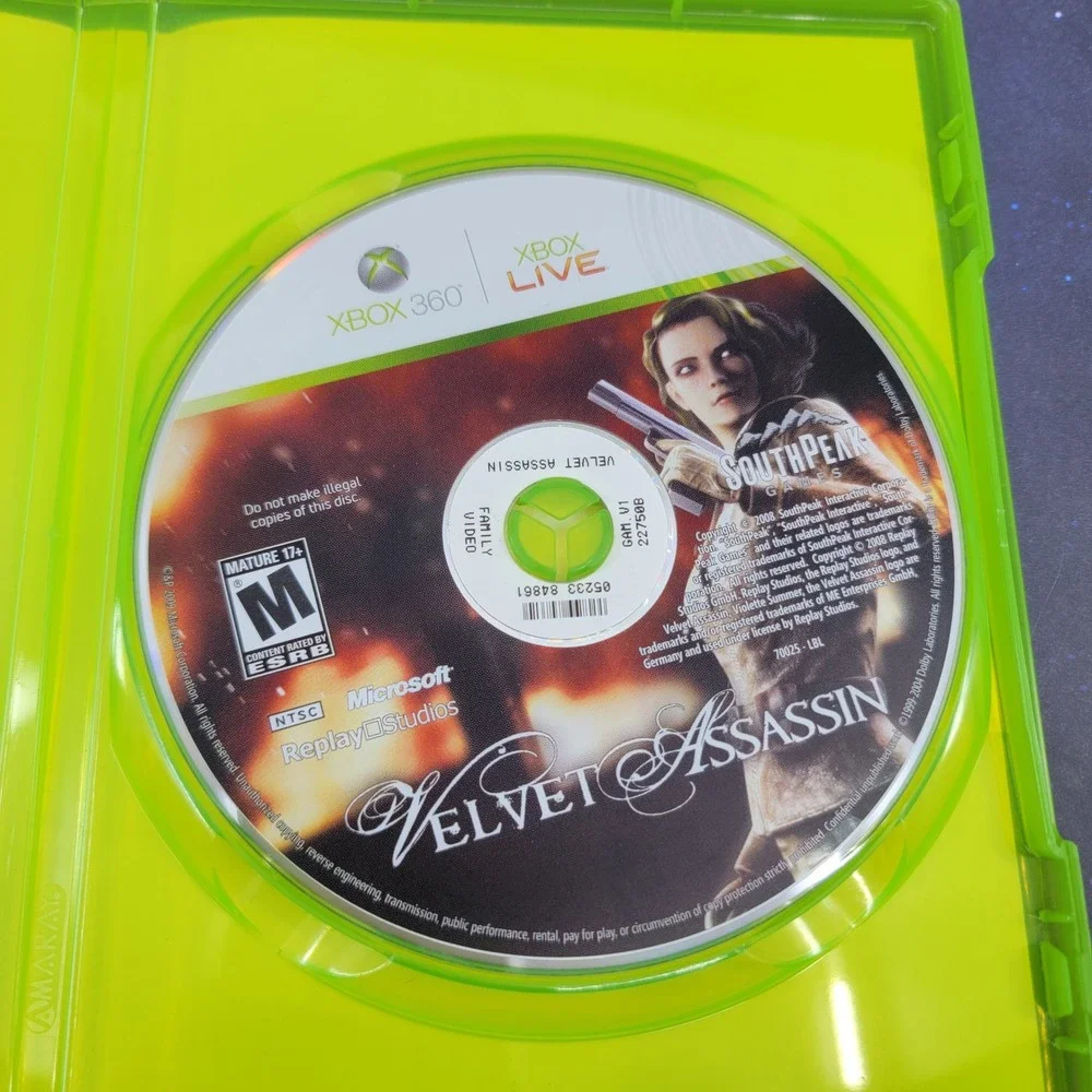 Velvet Assassin Xbox 360 SouthPeak Games Stealth Action WWII 70025-SLV